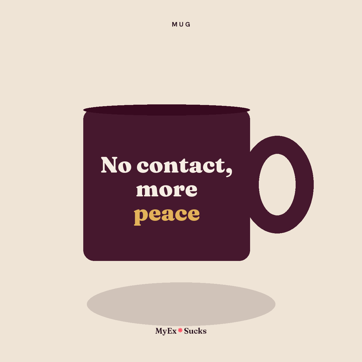 No contact, more peace Mug